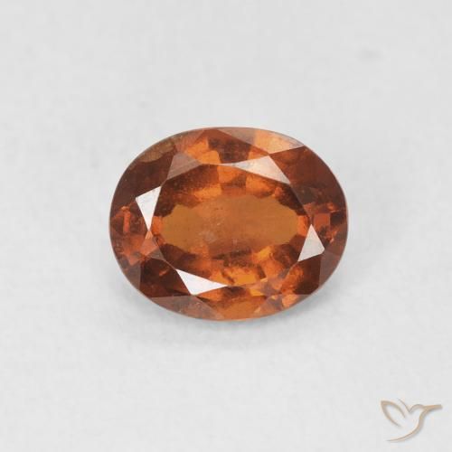 1.27ct 자연스러운 붉은 오렌지 헤소나이트 가넷, 타원형, VS