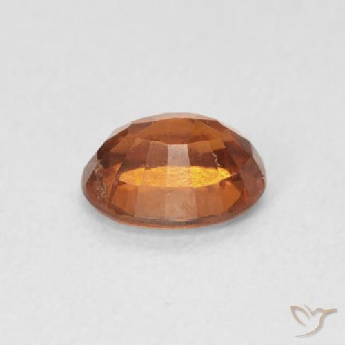 1.23캐럿 천연 Medium Dark-Orange 헤소나이트 가넷, 타원형, VS