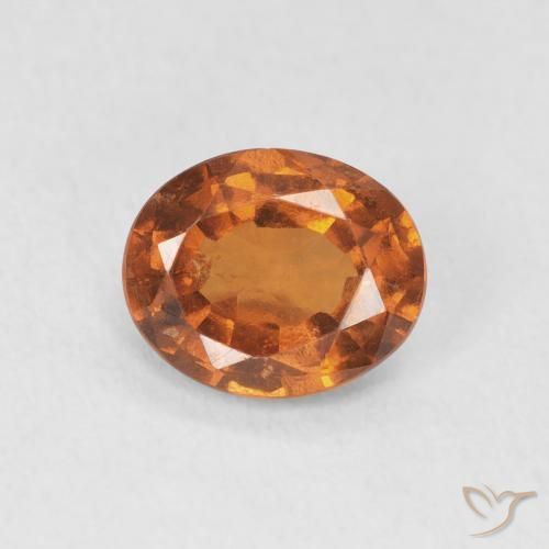1.36ct 자연스러운 Medium Dark-Orange 헤소나이트 가넷, 타원형, VS