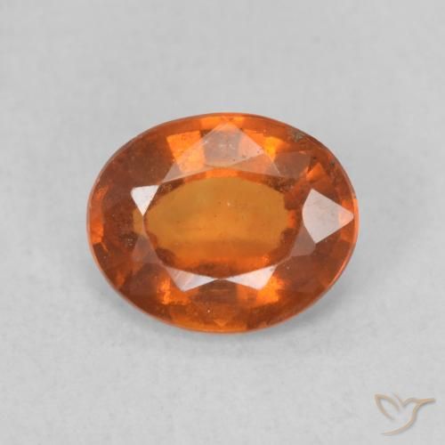 1.15ct 자연스러운 Medium Dark-Orange 헤소나이트 가넷, 타원형, VS-SI