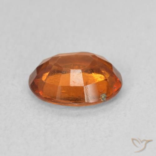 1.15캐럿 천연 Medium Dark-Orange 헤소나이트 가넷, 타원형, VS-SI