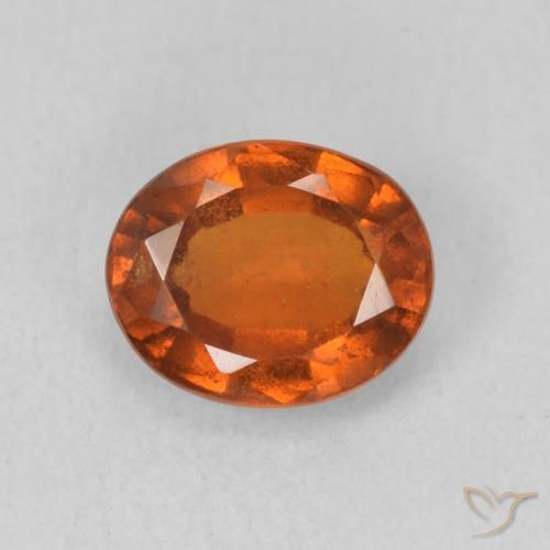 1.82ct 자연스러운 앰버 오렌지 헤소나이트 가넷, 타원형, VS-SI
