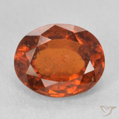 2.59ct 자연스러운 미디엄 오렌지 헤소나이트 가넷, 타원형, VS-SI