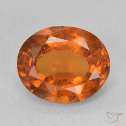 2.23ct 자연스러운 붉은 오렌지 헤소나이트 가넷, 타원형, VS-SI