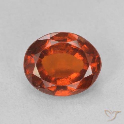 1.99ct 자연스러운 파이어 오렌지 헤소나이트 가넷, 타원형, VS-SI