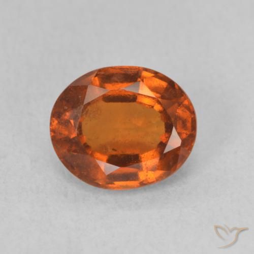 1.78ct 자연스러운 앰버 오렌지 헤소나이트 가넷, 타원형, VS-SI