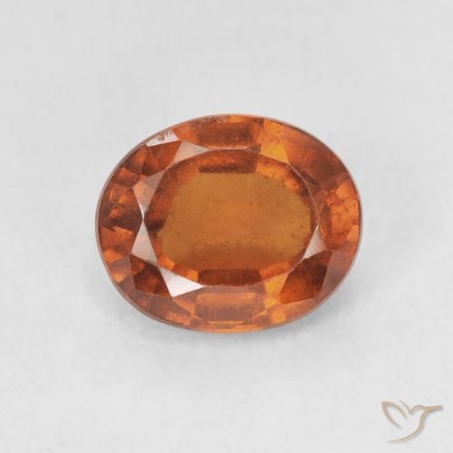 1.94ct 자연스러운 붉은 오렌지 헤소나이트 가넷, 타원형, VS