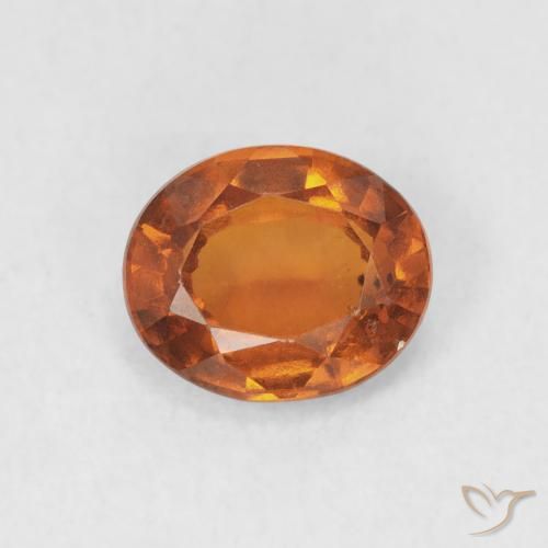 1.32ct 자연스러운 딥 오렌지 헤소나이트 가넷, 타원형, VS