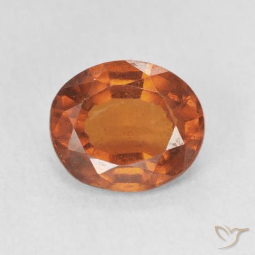 2.36ct 자연스러운 붉은 오렌지 헤소나이트 가넷, 타원형, VS