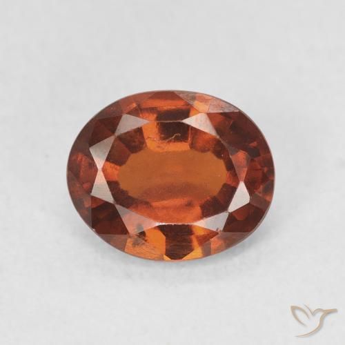 1.81ct 자연스러운 다크 오렌지 헤소나이트 가넷, 타원형, VS
