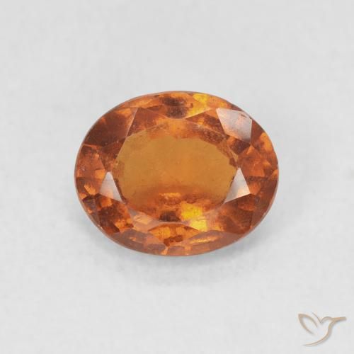1.45ct 자연스러운 노란 오렌지 헤소나이트 가넷, 타원형, VS