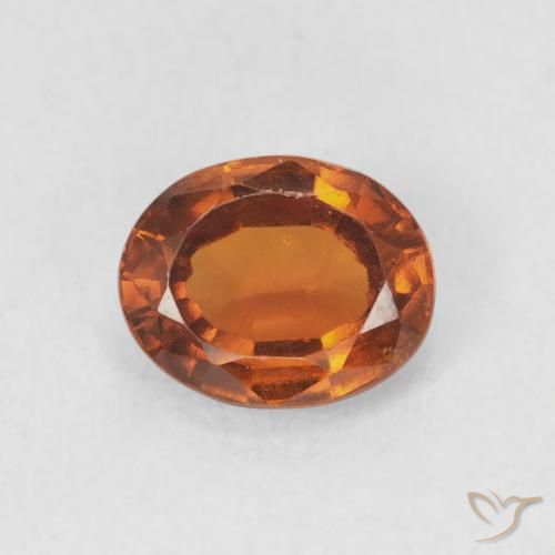 1.63ct 자연스러운 딥 오렌지 헤소나이트 가넷, 타원형, VS
