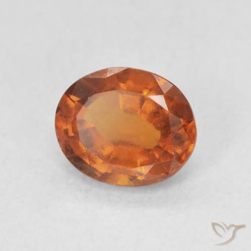1.33캐럿 천연 Medium Dark-Orange 헤소나이트 가넷, 타원형, VS