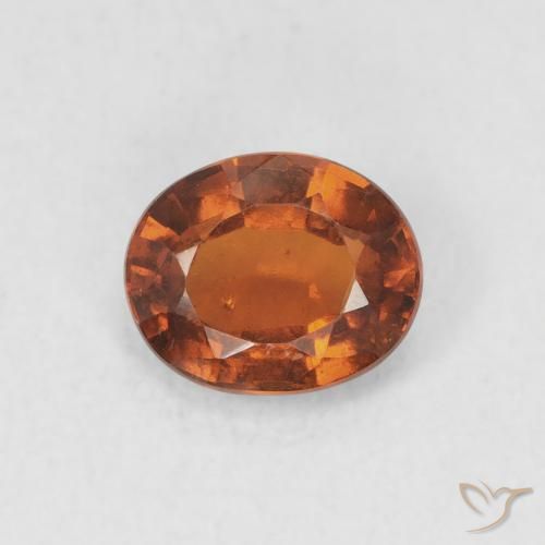1.16ct 자연스러운 딥 오렌지 헤소나이트 가넷, 타원형, VS