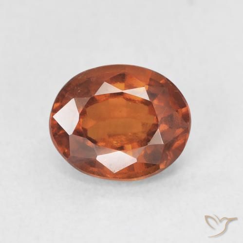 1.84ct 자연스러운 딥 오렌지 헤소나이트 가넷, 타원형, VS-SI