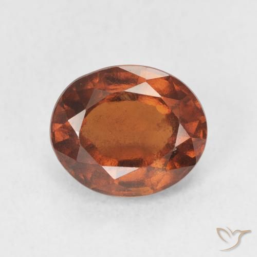 2.25ct 자연스러운 딥 오렌지 헤소나이트 가넷, 타원형, VS