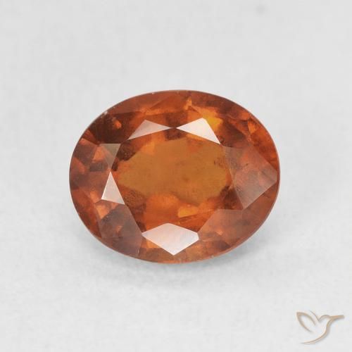 1.81ct 자연스러운 딥 오렌지 헤소나이트 가넷, 타원형, VS