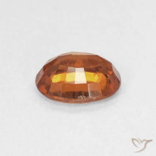 1.48캐럿 천연 Medium Dark-Orange 헤소나이트 가넷, 타원형, VS