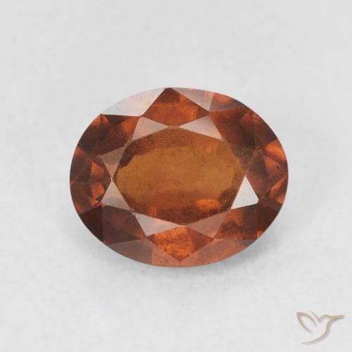 1.87ct 자연스러운 앰버 오렌지 헤소나이트 가넷, 타원형, VS