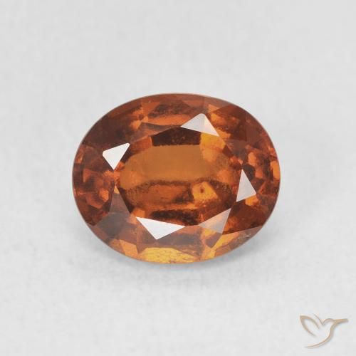 1.93ct 자연스러운 붉은 오렌지 헤소나이트 가넷, 타원형, VS