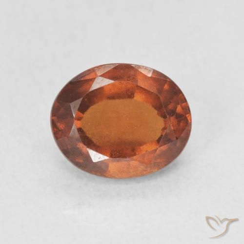 1.87ct 자연스러운 붉은 오렌지 헤소나이트 가넷, 타원형, VS
