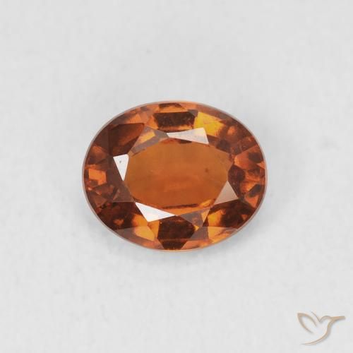 0.94ct 자연스러운 앰버 오렌지 헤소나이트 가넷, 타원형, VS