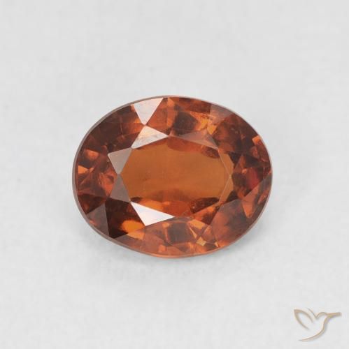 1.47ct 자연스러운 미디엄 오렌지 헤소나이트 가넷, 타원형, VVS-VS