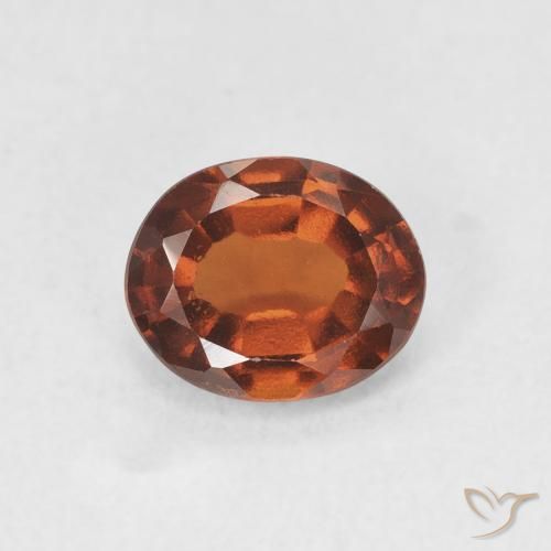 1.40ct 자연스러운 붉은 오렌지 헤소나이트 가넷, 타원형, VVS-VS