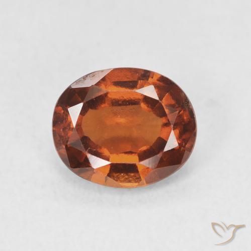 1.54ct 자연스러운 앰버 오렌지 헤소나이트 가넷, 타원형, VVS-VS