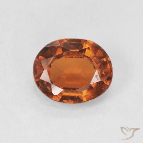 1.48ct 자연스러운 딥 오렌지 헤소나이트 가넷, 타원형, VS-SI