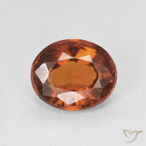1.83ct 자연스러운 붉은 오렌지 헤소나이트 가넷, 타원형, VS-SI