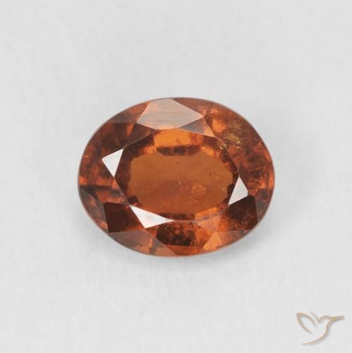1.35ct 자연스러운 딥 오렌지 헤소나이트 가넷, 타원형, VS-SI