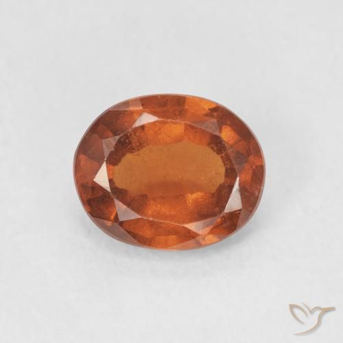 1.56ct 자연스러운 딥 오렌지 헤소나이트 가넷, 타원형, VS-SI