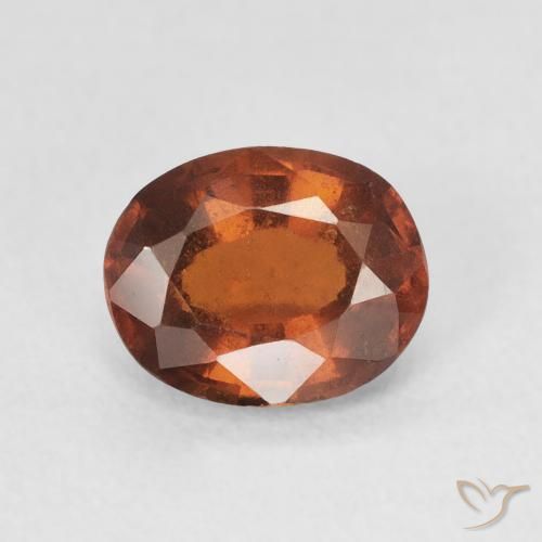1.32ct 자연스러운 Medium Dark-Orange 헤소나이트 가넷, 타원형, VS-SI