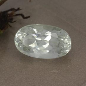 5.18캐럿 천연 옅은 녹색 히데나이트, 타원형 컷, 12.8×7.6 mm, VVS-VS