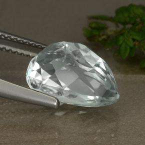 5.90캐럿 천연 연한 초록색 히데나이트 원석, 배 모양, VVS-VS