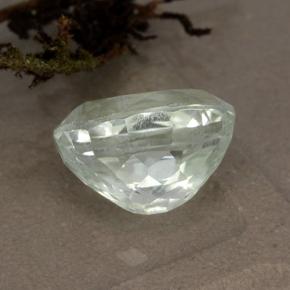 4.34캐럿 천연 녹빛 화이트 히데나이트, 타원형 컷, 11.1×7.4 mm, VVS-VS