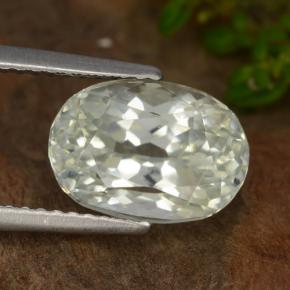 4.44캐럿 천연 회녹색 히데나이트 원석, 타원형 컷, VVS-VS