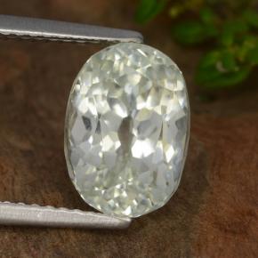 4.44캐럿 천연 회녹색 히데나이트 원석, 타원형 컷, VVS-VS