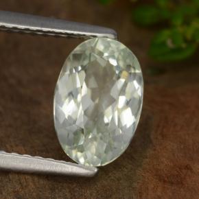 2.36캐럿 천연 연한 초록색 히데나이트 원석, 타원형 컷, VVS-VS