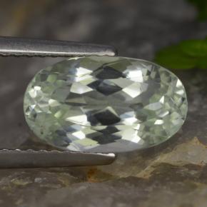 3.32캐럿 천연 연한 초록색 히데나이트 원석, 타원형 컷, VVS-VS