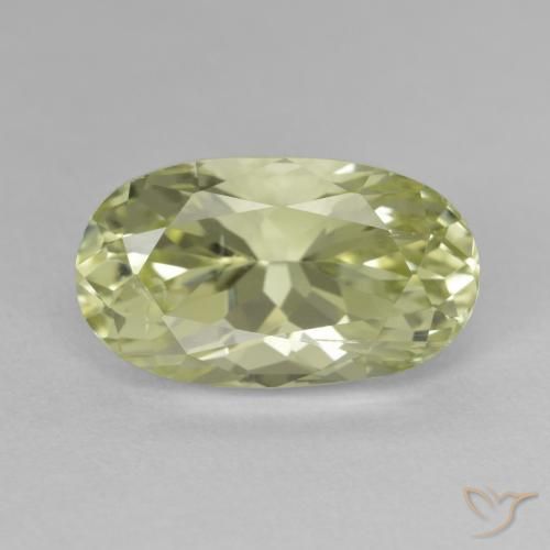9.83ct 자연스러운 연한 초록색 히데나이트 원석, 타원형, VS-SI