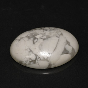 9.53캐럿 천연 회백색 하울라이트, 타원형 컷, 18×13.1 mm, 불투명체