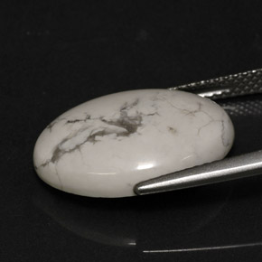 8.21캐럿 천연 회백색 하울라이트, 타원형 컷, 불투명체