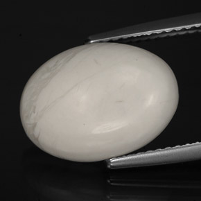 6.21캐럿 천연 회백색 하울라이트, 타원형 컷, 14.2×10.3 mm, 불투명체