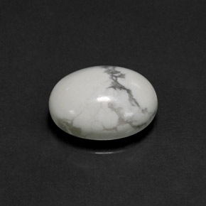2.55캐럿 천연 회백색 하울라이트, 타원형 컷, 10×8 mm, 불투명체