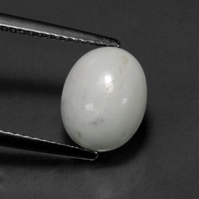 2.94캐럿 천연 회백색 하울라이트, 타원형 컷, 10.1×8 mm, 불투명체