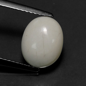 2.63캐럿 천연 회백색 하울라이트, 타원형 컷, 10.1×8 mm, 불투명체