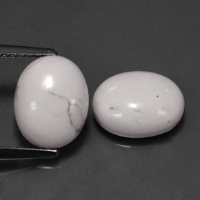 캐럿 천연 회백색 하울라이트 보석, 타원형 컷, 10.1×8.1 mm, 불투명체