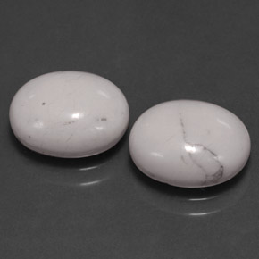 캐럿 천연 회백색 하울라이트 보석, 타원형 컷, 10.1×8.1 mm, 불투명체
